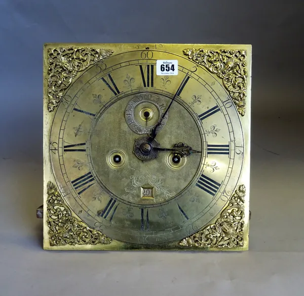 A George II 12in. square longcase clock movementBy Edward Jenkinson, London