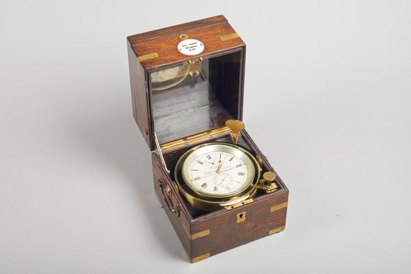 A Rosewood and brass-bound two-day marine chronometerBy William Latch, 37 High Street, Newport, No 648, circa 1845The three-piece case with associated
