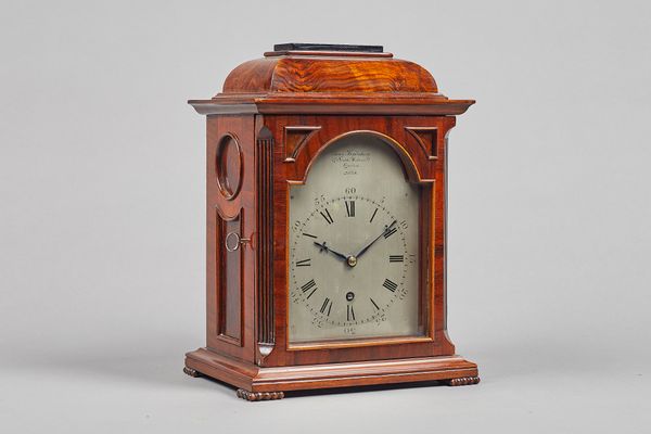A mahogany mantel timepieceBy Charles Frodsham, 27 South Molton Street, London, No. 2438The case with an ogee dome top, above broken arched glazed doo