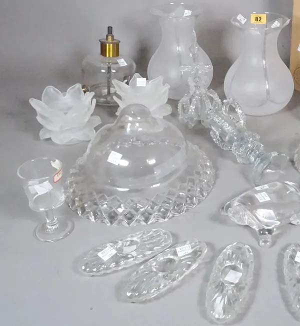Glassware including; light shades, candle holders, drinking vessels and sundry, (qty)  S4T