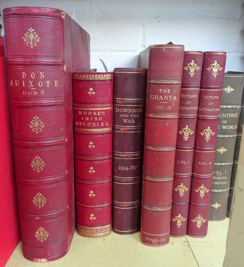 Bindings - Dore (Gustave, illus.) The History of Don Quixote by Cervantes, contemporary half morocco, chipped, Cassell, Petter, and Galpin, c. 1870 wi