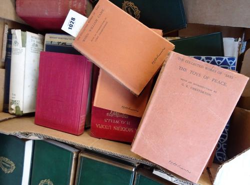 Munro (H.H. "Saki") The Collected Works of Saki, 7 vol., d/w's, 1926 Maeterlinck (Maurice) The Works, 16 vol., only, limp calf, spines sunned, New Yor
