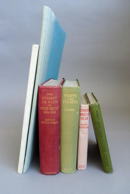 Saunby (R. H. M. S.) Flying Colours, limited edition 34/250,  tipped in colour illus., original cloth boards, marked, The Aeroplane, [1918] with Morri