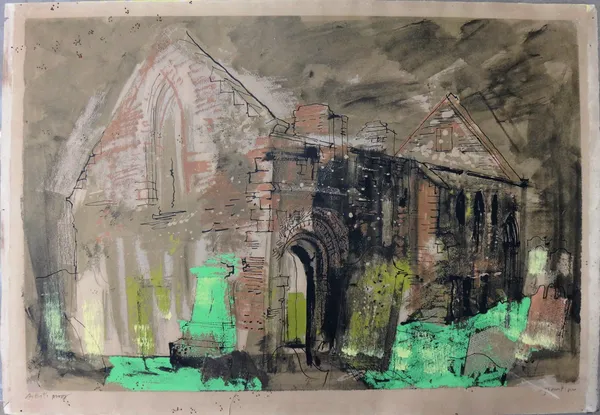 John Piper (1903-1992), Whithorn Priory, colour screenprint, signedin pencil, artists proof, unframed, 60cm x 90cm. DDS