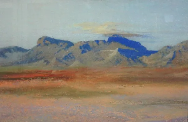 Continental School (20th century), Mountainous landscape, pastel, 78cm x 119cm.