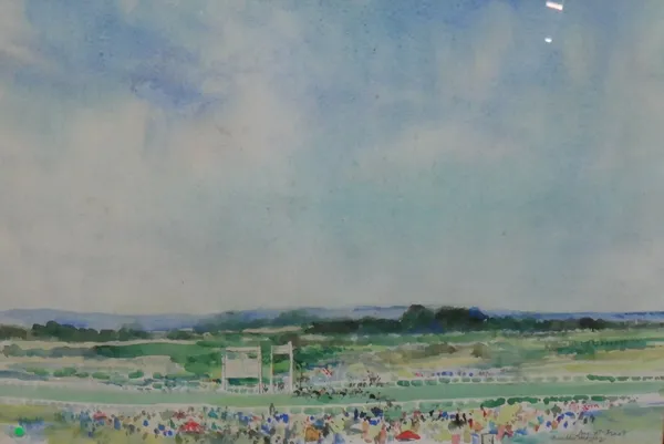 Charles Mozley (b.1948), Ascot June 20th, watercolour, signed and inscribed, 40cm x 60cm. DDS