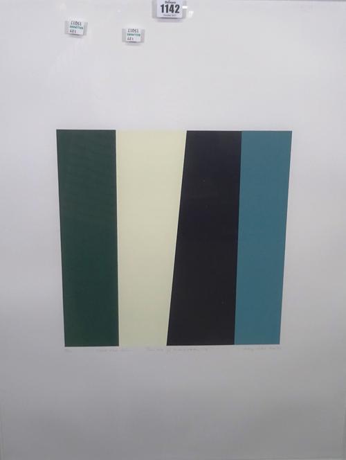 Mary Webb (20th century), Circle line series:  Isle of Manhattan 18, screenprint, signed, inscribed and numbered 15/22, 65cm x 50cm. DDS