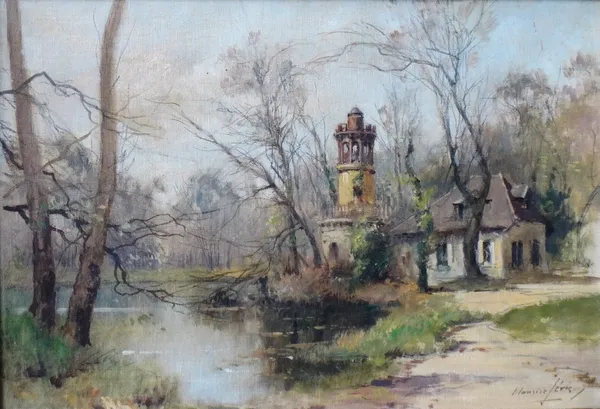 Maurice Lévis (1860-1940), Antoinette's cottage, Versailles, oil on canvas, signed, 32cm x 47cm.