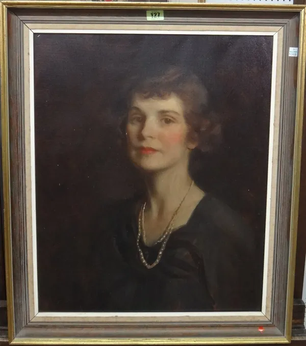 English School (c.1930), Portrait of a lady, oil on canvas, 54cm x 44cm.  I1