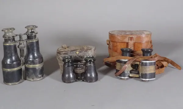 Collectables, including; three pairs of early 20th century binoculars including a pair of German binoculars.   CAB
