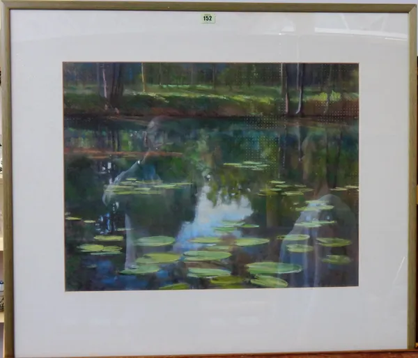 Peter Thomas (b.1927), Lily pond, pastel, signed and dated '88, 49cm x 64cm.   DDS  H1