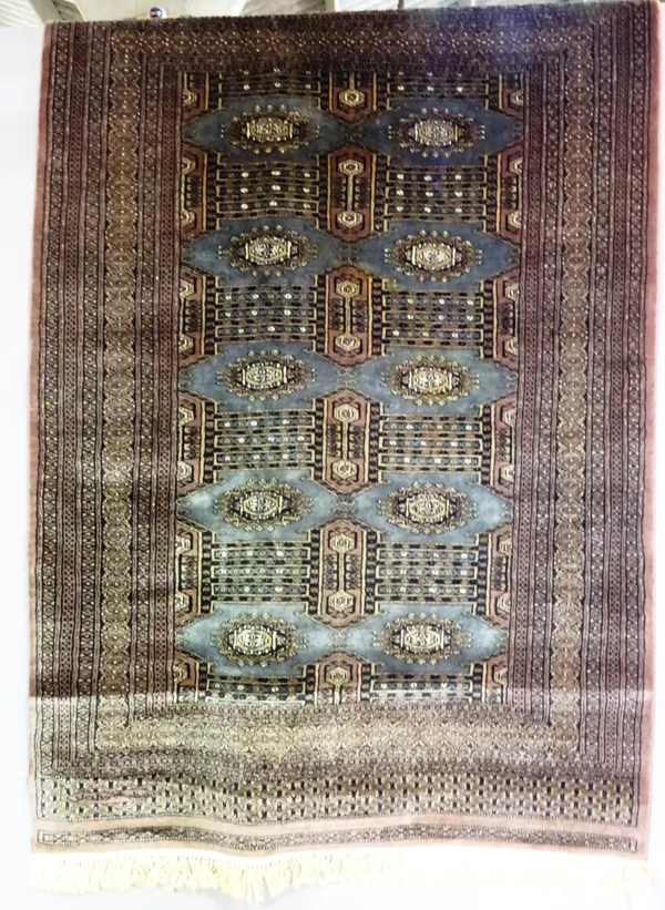 A Pakistan rug, grey, 188 x 128cm.  J4