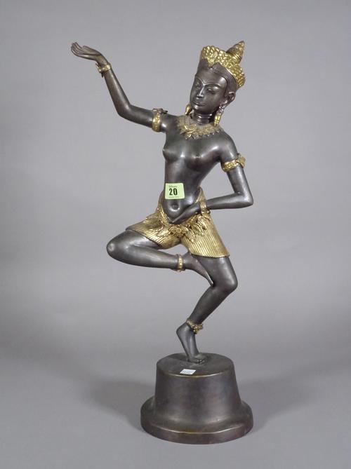 A South East Asian bronze dancer.  C7