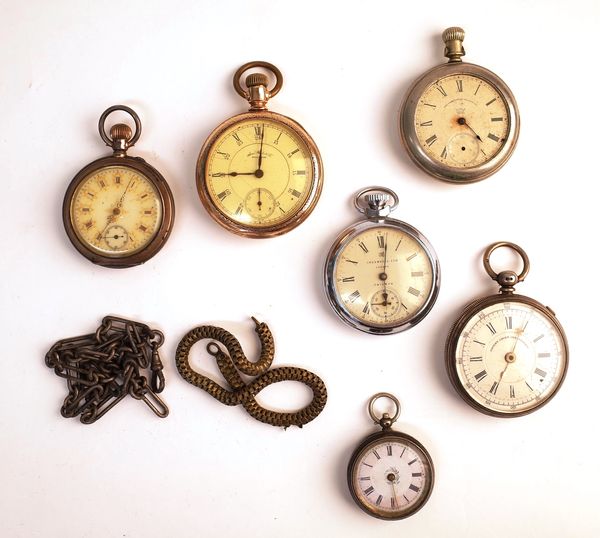 A silver cased, key wind openfaced gentleman's pocket watch, the  movement detailed Patent Lever Chronograph, Birmingham 1884, a silver bar and oval l