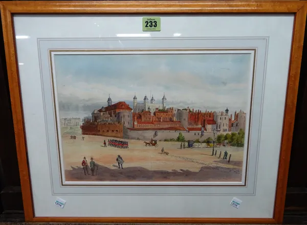 English School (19th century), View of the Tower of London, watercolour, 24cm x 34cm.  F1