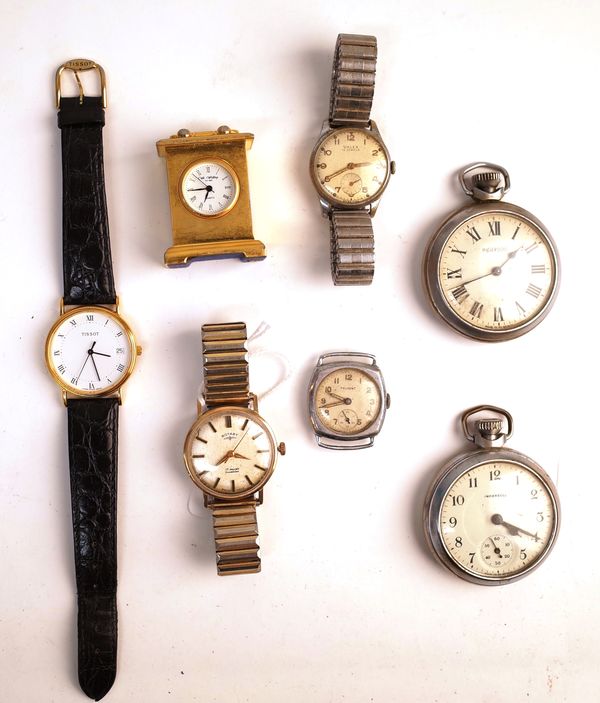 A Rotary 9ct gold circular cased gentleman's wristwatch, with a jeweled lever movement, the silvered dial with baton shaped numerals and with centre s