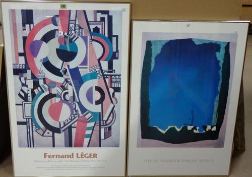 A group of four poster prints, including two after Kandinsky, one after Fernand Leger and one after Helen Frankenthaler (4).  CAB