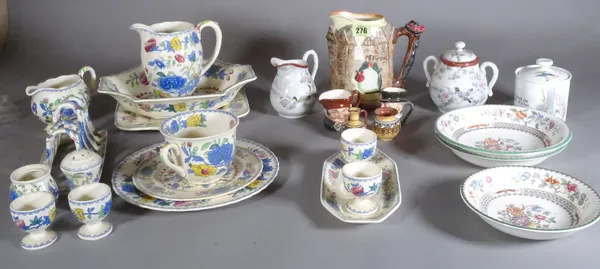 A Masons part dinner and tea service, a Spode Chinese Rose pattern part dinner service and a small group of decorative ceramics including miniature Do