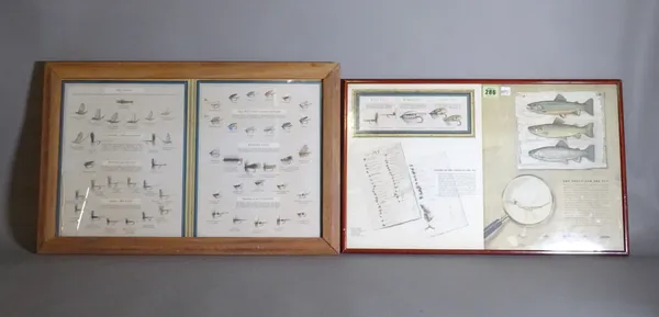 Fishing interest, including; two fly fishing reproduction displays.   CAB