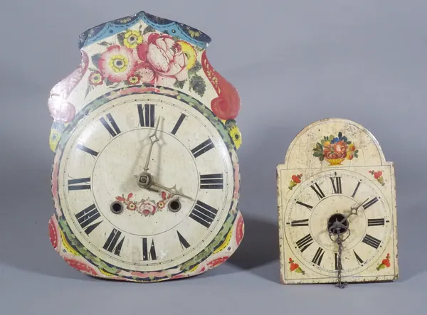 A Friesland painted dial wall clock and another smaller.   S3T