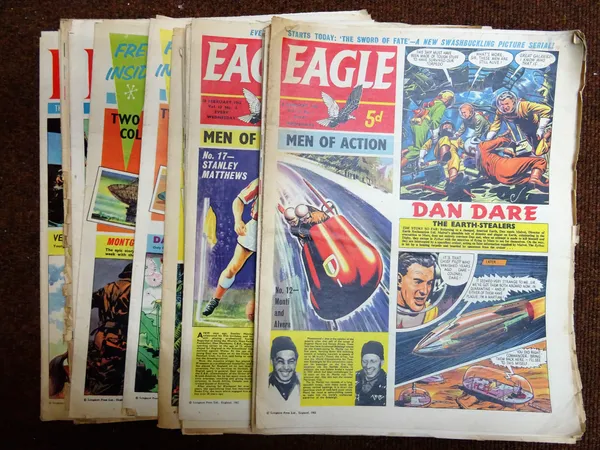 EAGLE COMICS - approx. 95 various issues for 1959 - 1962, colour illus. throughout. sold with approx. 11 incomplete Eagles 1958 - 61 & approx. 79 cent
