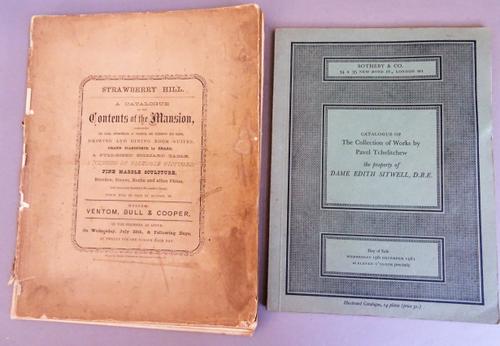 STRAWBERRY HILL [Sale Catalogue]  A Catalogue of the Contents of the Mansion  . . .  112pp., original printed wrappers, Ventom, Bull & Cooper, July, 1