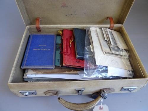 MISCELLANY - a small collection, early 19th & earlier 20th cents., legal documents, ms. notes & recipes, pamphlets, 3 photo. albums, all relating to t