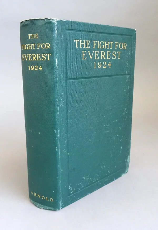 Norton (E. F.) The Fight for Everest, 1924, fiirst edition, map, panorama and illus., original cloth gilt, marked, 8vo, 1925