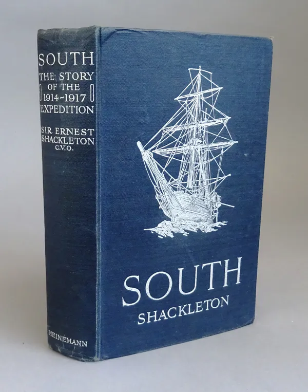 Shackleton (Sir Ernest) South The Story of Shackleton's Last Expedition 1914 -1917, First Edition, coloured frontis., folding map, illustrations, orig