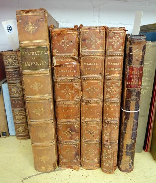 Britton (John) & Brayley (Edward) A Topographical and Historical Survey of the County of Southampton, 2 vol., extra illustrated with a total of 2 maps