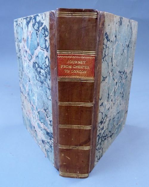 Pennant (T.)  The Journey from Chester to London. First Edition. pictorial engraved title & 22 plates; old marbled boards, later rebacked with gilt-ru