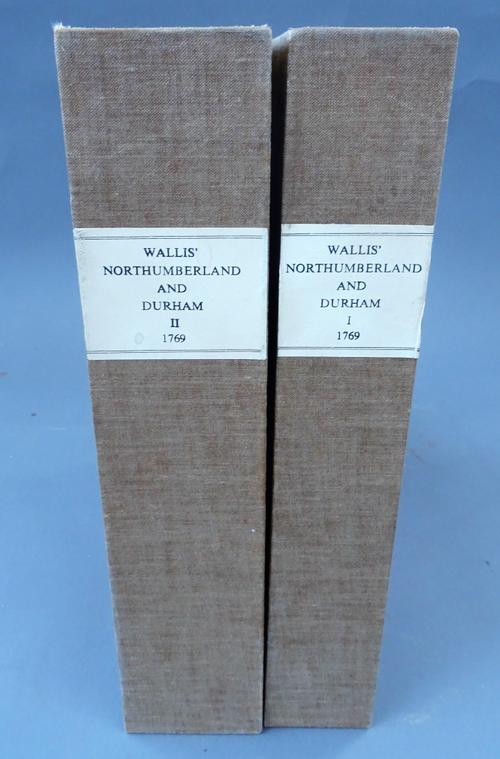 WALLIS (J.)  The Natural History and Antiquities of Northumberland  . . .  First Edition, 2 vols. old wrappers (with new paper reback), old crested gi