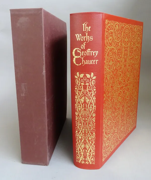 Chaucer (Geoffrey) The Works of Geoffrey Chaucer. Facsimile of the Kelmscott Press Edition, original gilt blocked cloth, slip case, slight wear, The F