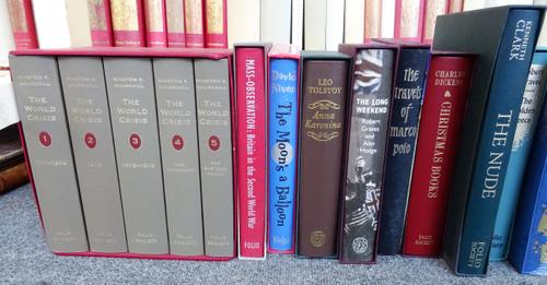 Churchill (Winston S.) The World Crisis, 5 vol., original cloth backed picture boards, slip case, The Folio Society, 2007 plus 46 other Folio Society