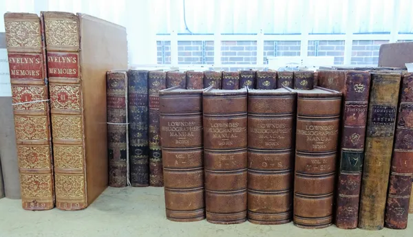Evelyn (John) Memoirs Illustrative of the Life and Writings of John Evelyn.... 2 vol., portrait frontis to each vol. plus 9 plates, 2 folding, family
