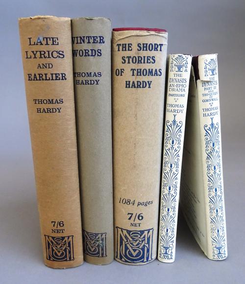 Hardy (Thomas) Late Lyrics and Earlier with Many Other Verses, First Edition, d/w, original cloth, 1922; Winter Words in Various Moods and Metres, Fir