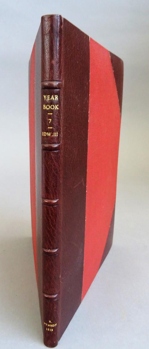 Pynson (Richard, printer) De Termino Hillarii Anno regni Regis Edwardi tertii. Post conquestum Anglie. Quadragesimo septim, lacks title, black letter,