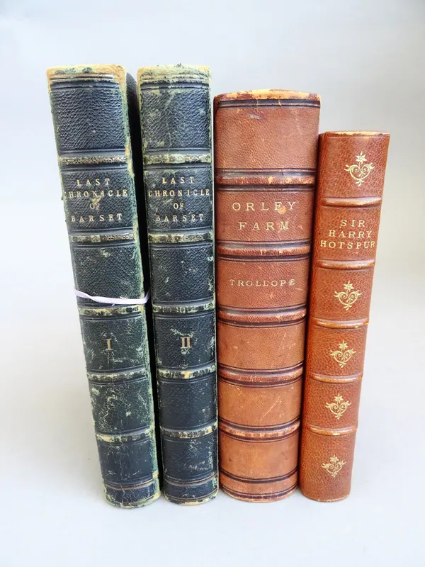 Trollope (Anthony) The Last Chronicle of Barset, 2 vol., First Edition, 2 vol., First Edition, 32 plates, foxed, contemporary half calf, rubbed, front