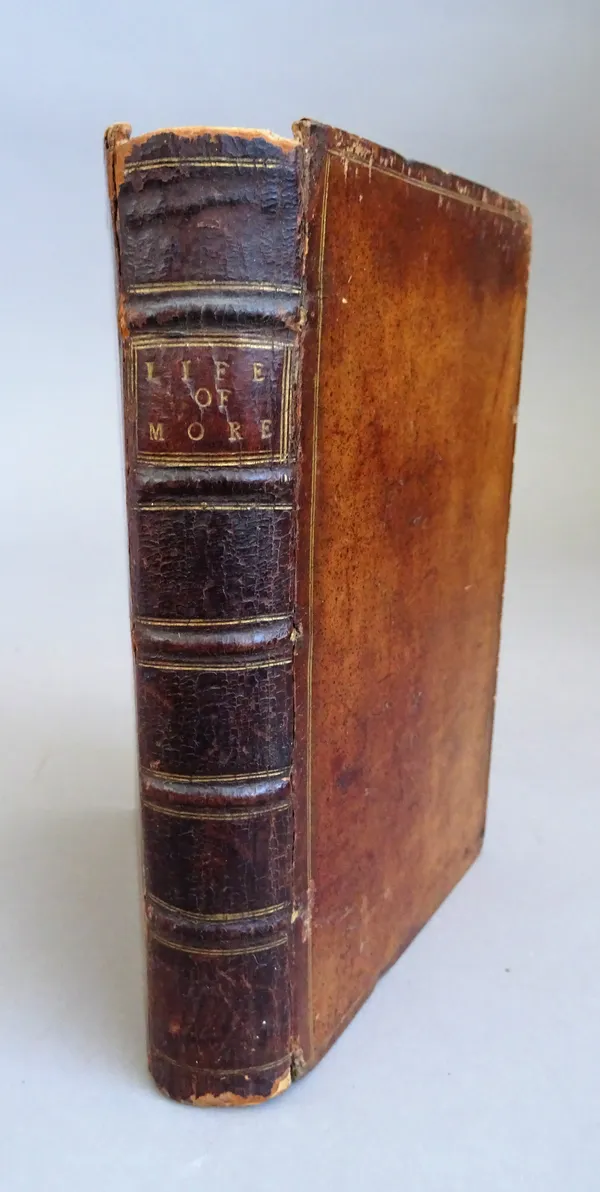 Warner (Ferd.) Memoirs of the Life of Sir Thomas More....To Which is Added His History of Utopia..., contemporary calf, hinges splitting, corners bump