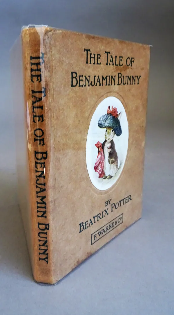 Potter (Beatrix) The Tale of Benjamin Bunny, first edition, coloured frontis. plus 26 coloured plates, inscription to ffep.,original tan paper covered