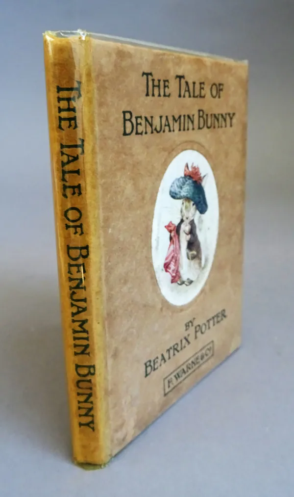 Potter (Beatrix) The Tale of Benjamin Bunny, first edition, coloured frontis. and 26 coloured plates, that at p.29 torn, inscription to ffep.,original