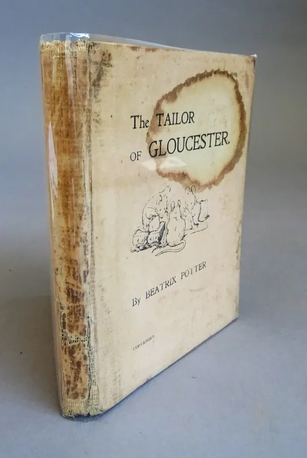 Potter (Beatrix) The Tailor of Gloucester, Privately Printed December, 1902, coloured frontis. plus 15 coloured plates, some later tipped in at inner