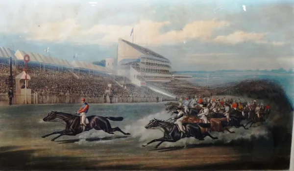 After Henry Alken, Tattenham Corner; The Winning Post, pair of aquatints by W. Summers, with hand colouring, each 54cm x 79cm, (2)