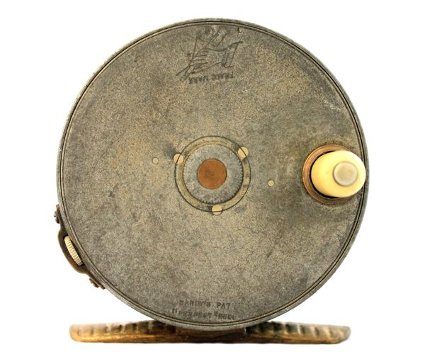 A Hardy 'Perfect' 3 inch alloy fly reel with 'rod in hand' trade mark. Illustrated