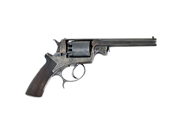 Charles Nephew & Co, Calcutta, a 54 bore percussion five shot double action revolver, model 'Beaumont-Adams', serial No B7128/22772R, circa 1854, with