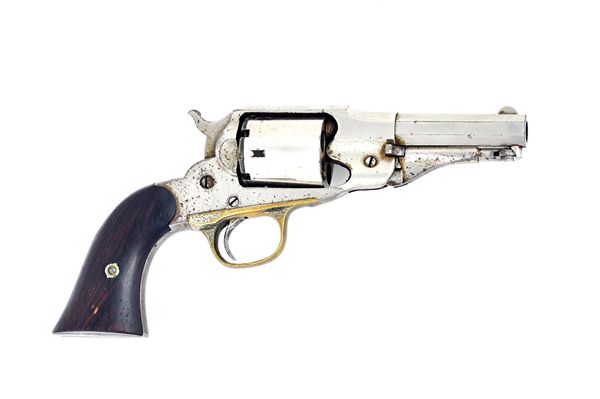 A Remington five shot .38 rim fire pocket revolver 'New Model', US civil war period, circa 1865, the barrel engraved on top 'Patented Septembr 14th 18
