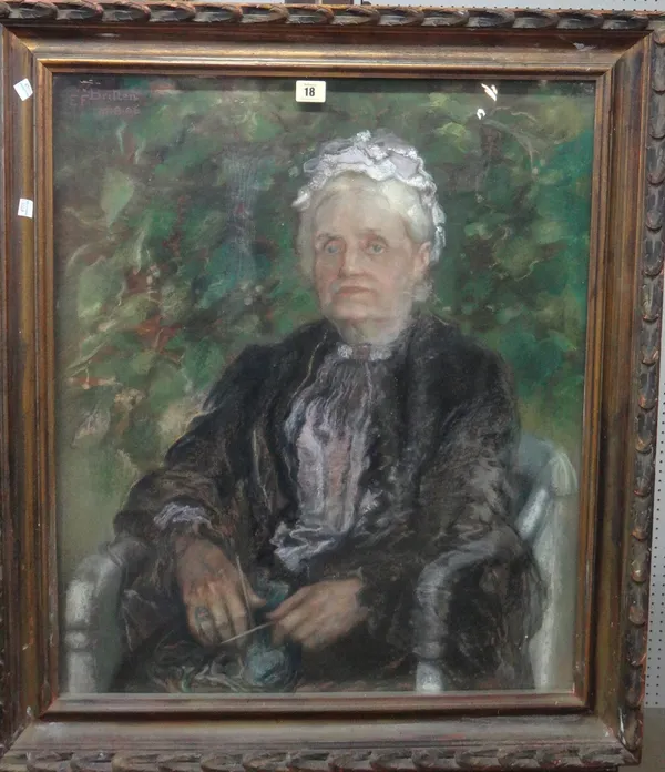 William Edward Frank Britten (1848-1916), Portrait of an elderly woman, pastel, signed and dated 10.8.06, 69cm x 57.5cm.; together with another simila