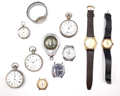 An Omega Constellation Automatic gilt metal fronted and steel backed gentleman's wristwatch, the signed gilt dial with baton shaped numerals and with