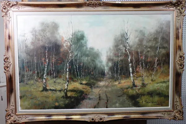 Henri Joseph Pauwels (1903-1983), Wooded landscape, oil on canvas, signed, 62cm x 100cm.  L1