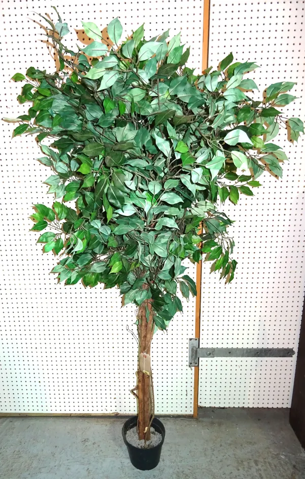 A 20th century faux fig tree, 175cm high.   E9